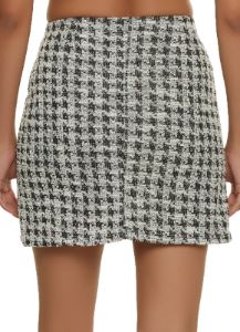 Tweed Patterned Mini Skirt sold by Rainbow