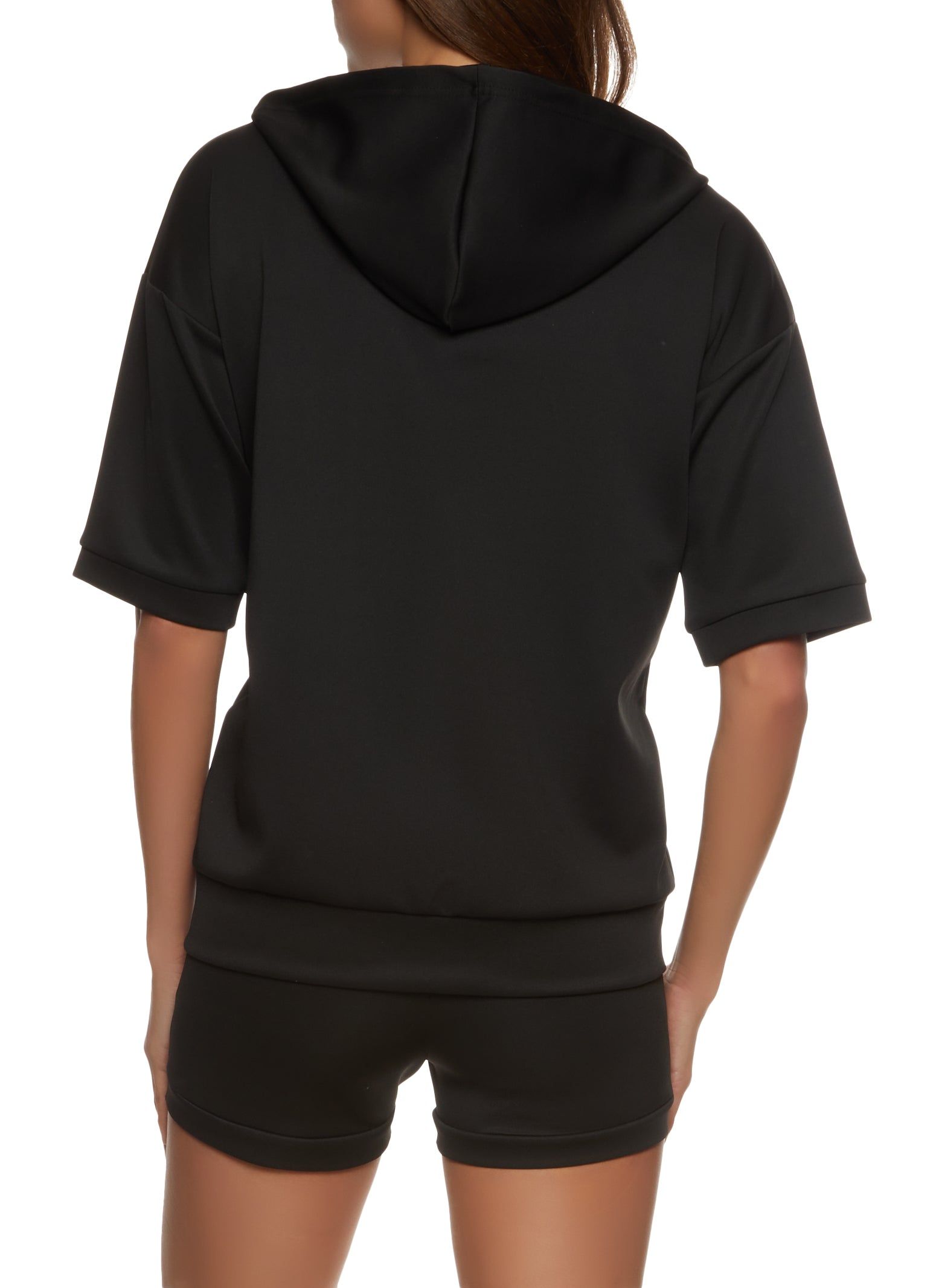 Short Sleeve Zip Up Hoodie sold by Rainbow product image thumbnail 3