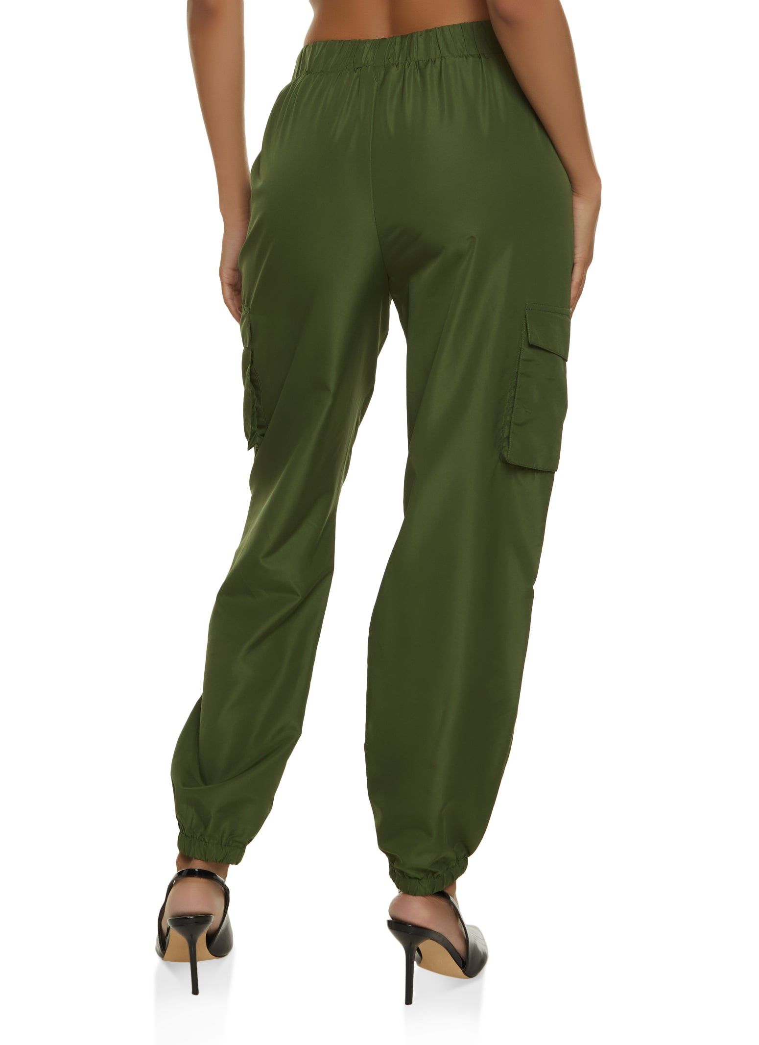 Nylon Solid Cargo Joggers sold by Rainbow product image thumbnail 2