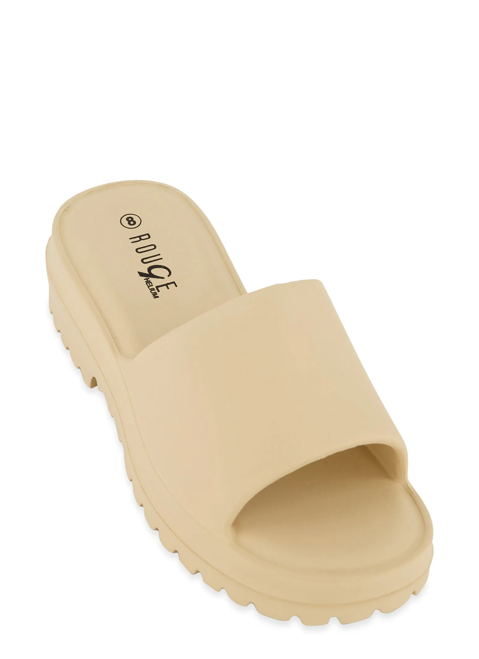 Single Band Lug Sole Platform Slide Sandals sold by Rainbow