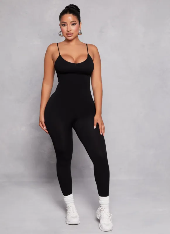 V Neck Cami Catsuit sold by Rainbow