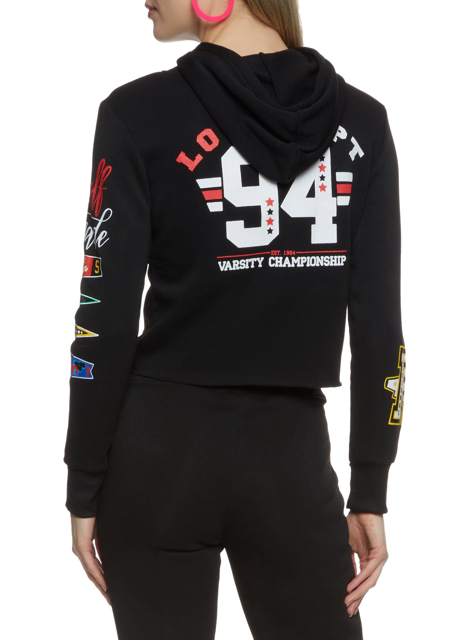 Slashed Love Graphic Hoodie sold by Rainbow product image thumbnail 3