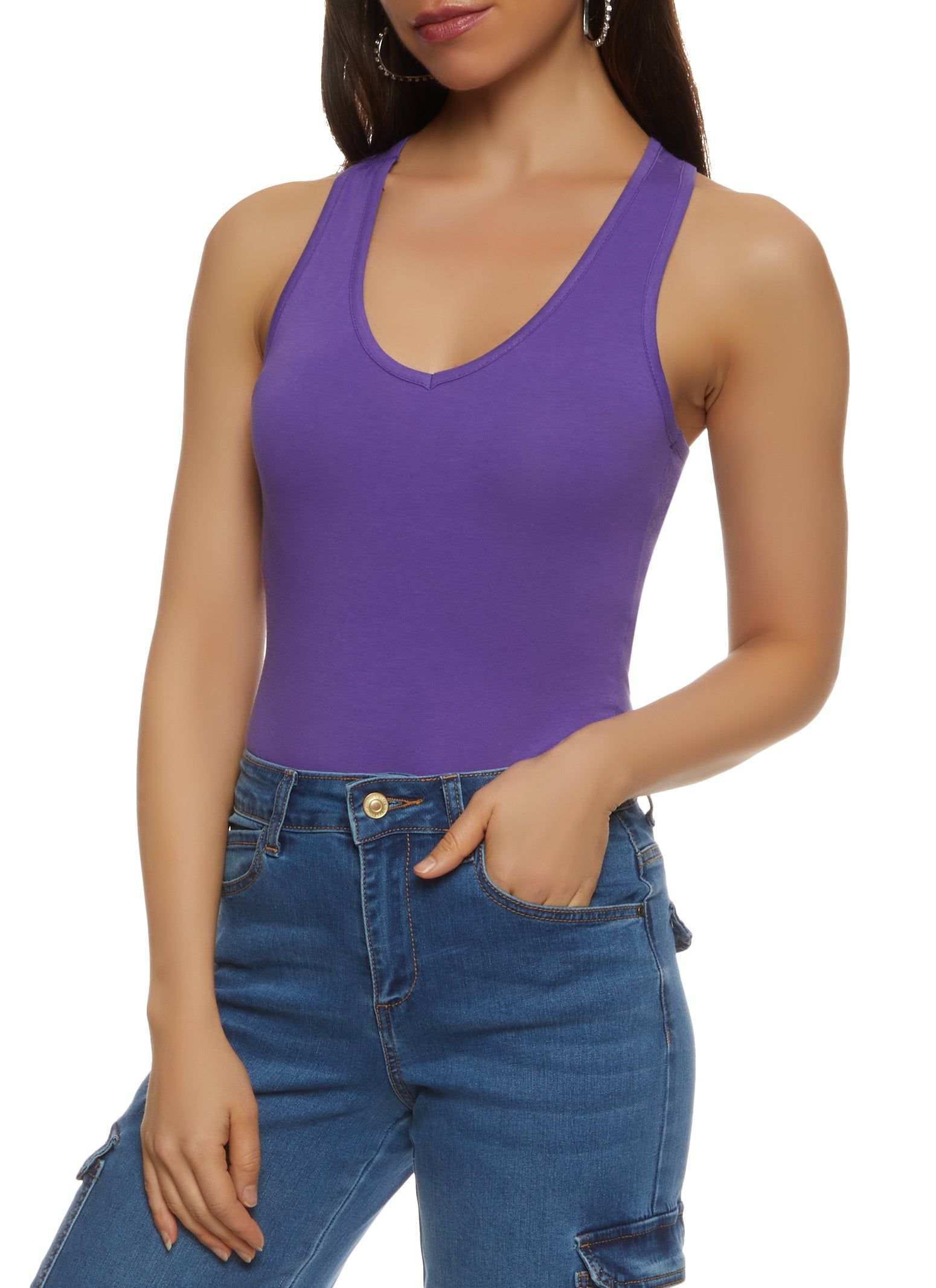 V Neck Tank Bodysuit sold by Rainbow product image thumbnail 2