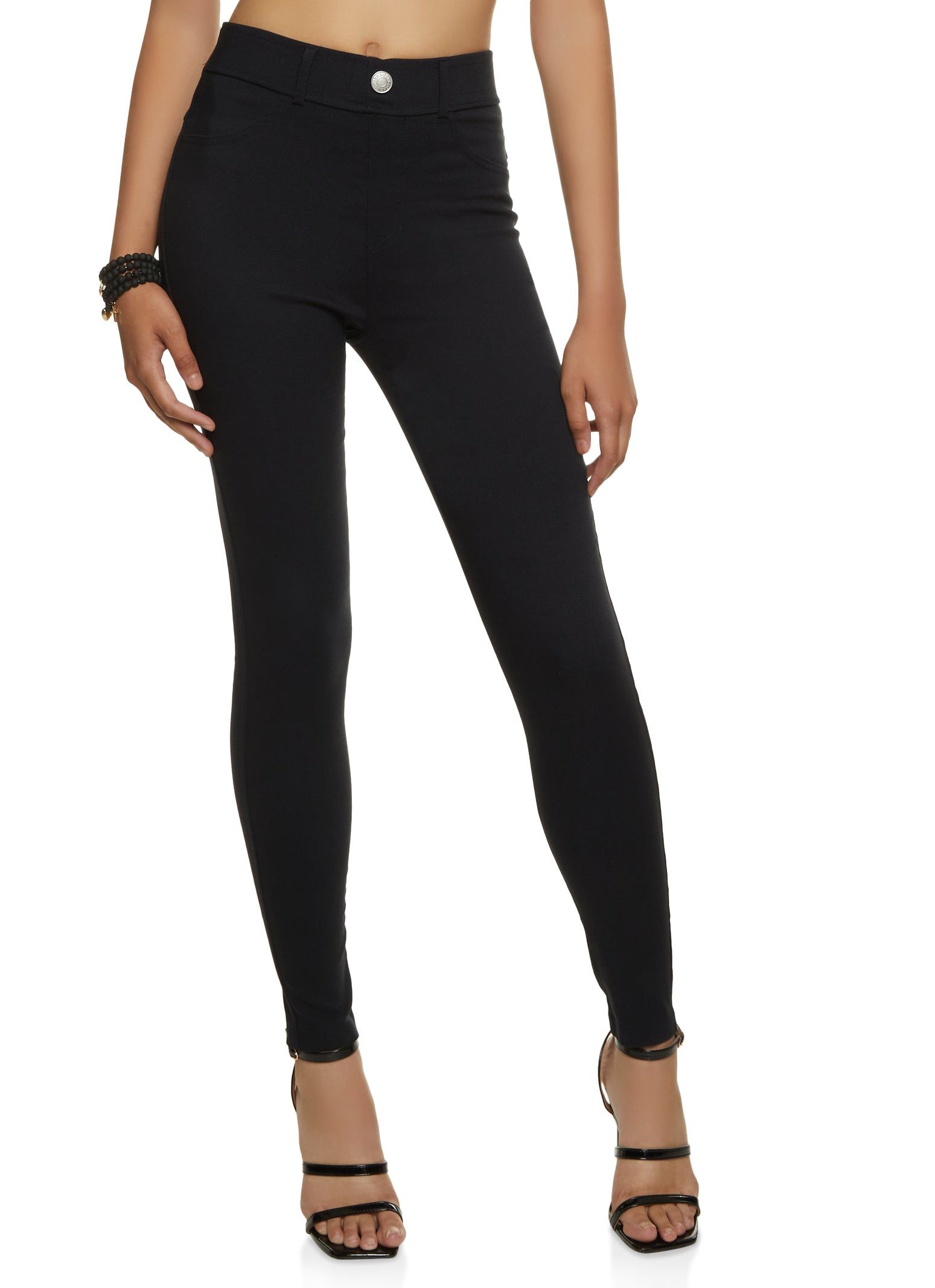 Faux Button Stretch Pants sold by Rainbow