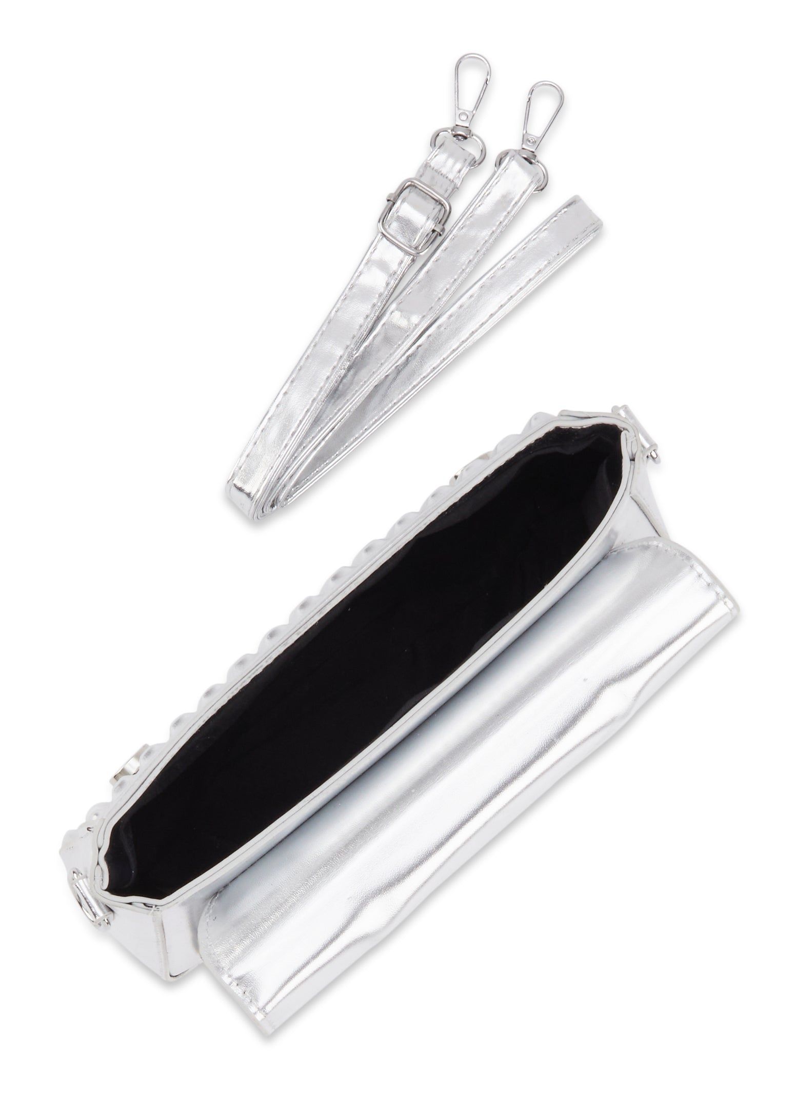 Faux Leather Quilted Flap Crossbody Bag sold by Rainbow product image thumbnail 5