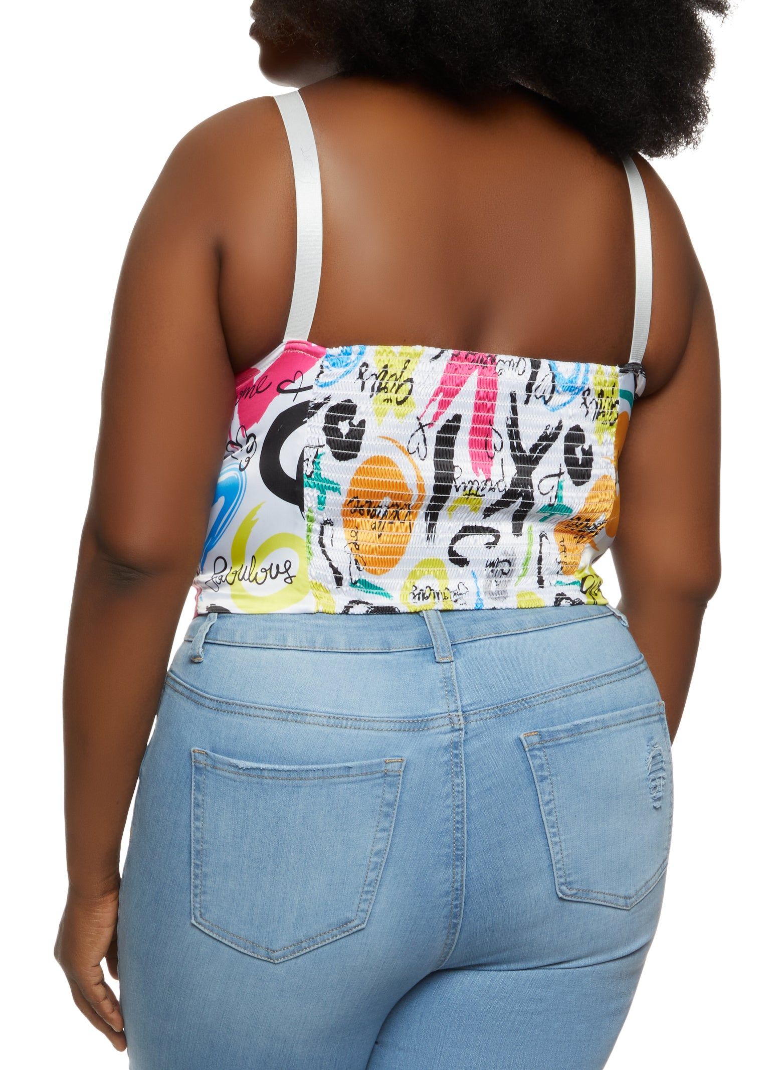 Plus Size Graphic Print Cropped Bustier Top sold by Rainbow product image thumbnail 2