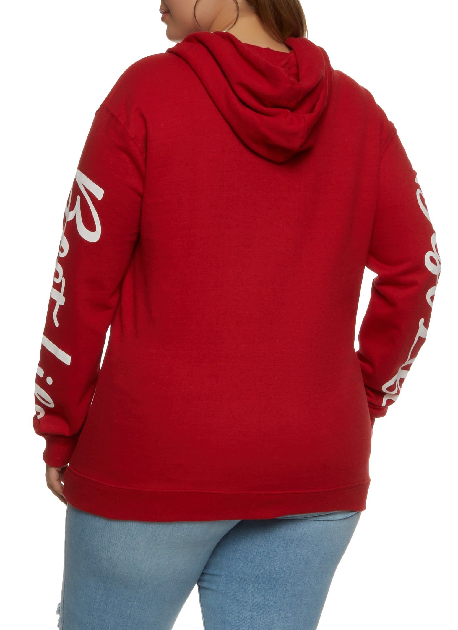 Plus Size Fleece Living My Best Life Graphic Hoodie sold by Rainbow product image thumbnail 2