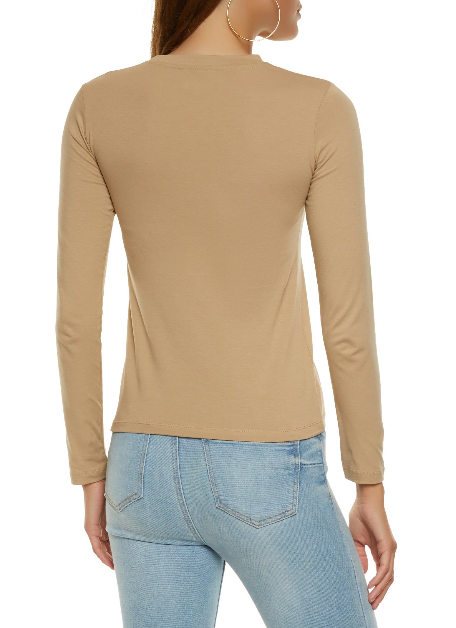 Basic Long Sleeve Crew Neck Tee sold by Rainbow product image thumbnail 2