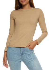 Basic Long Sleeve Crew Neck Tee sold by Rainbow