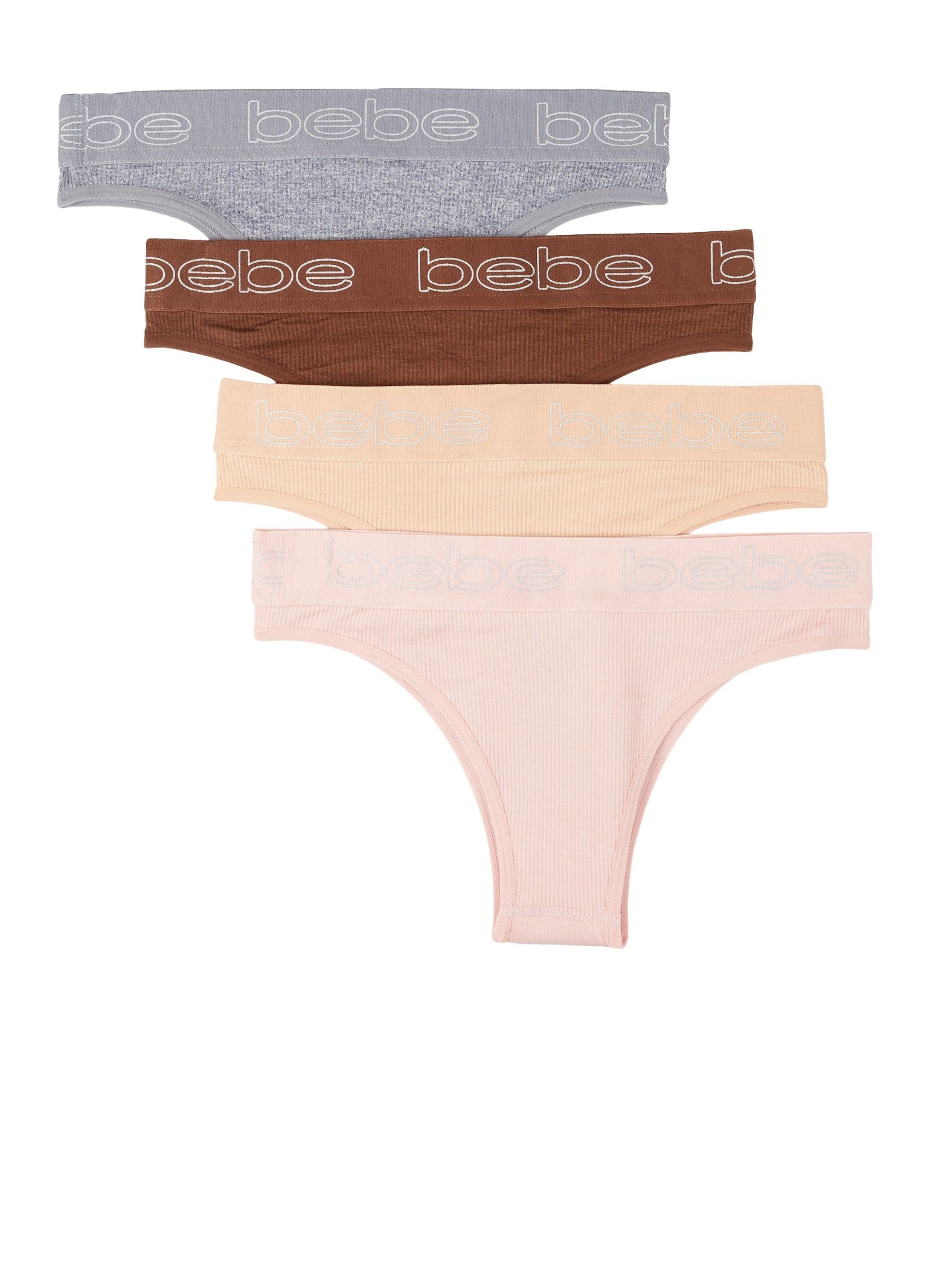 Bebe Seamless Ribbed 4 Pack Tanga Panties sold by Rainbow product image thumbnail 2