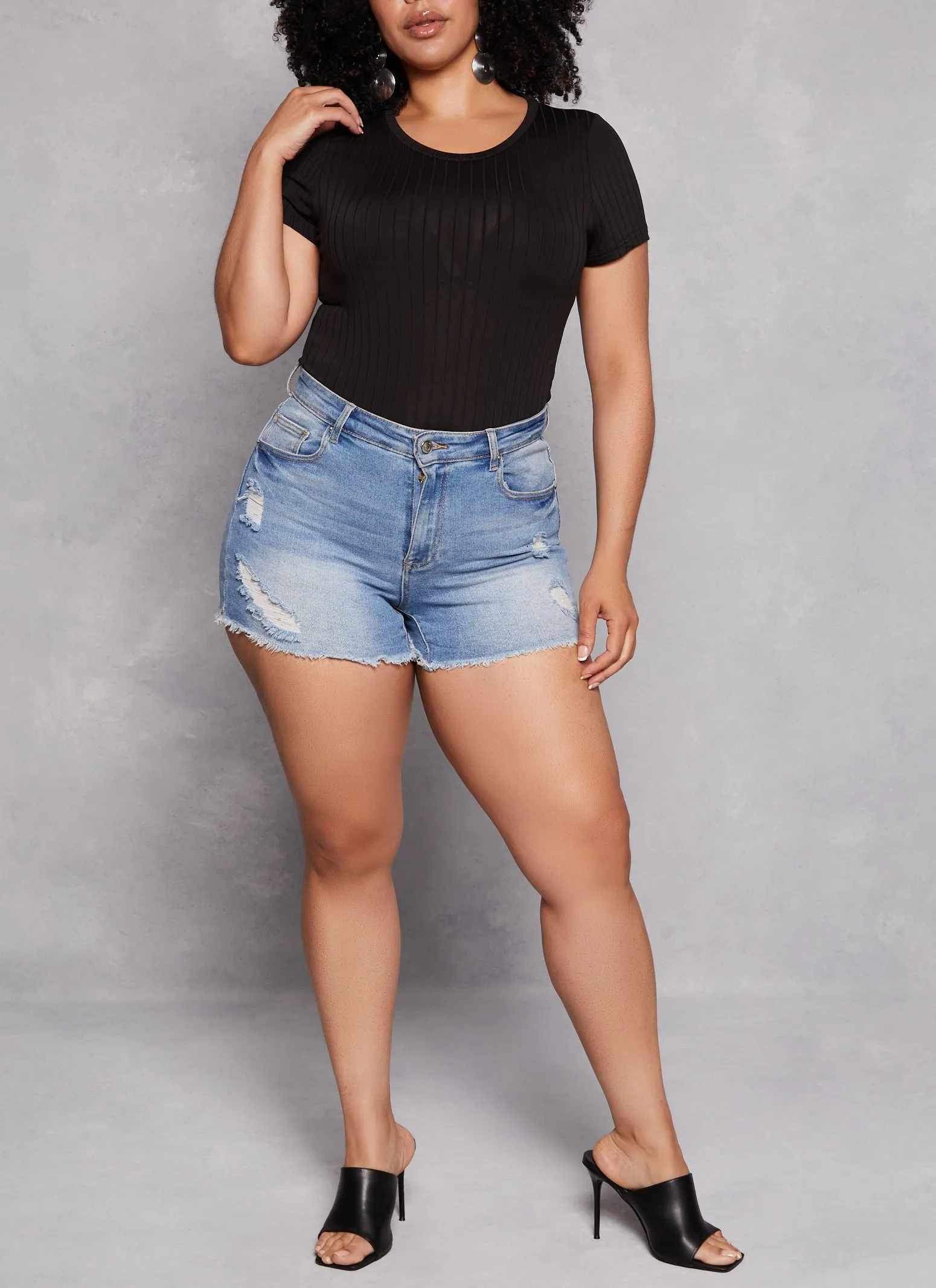 Plus Size Daisy Ribbed Knit Bodysuit sold by Rainbow product image thumbnail 2