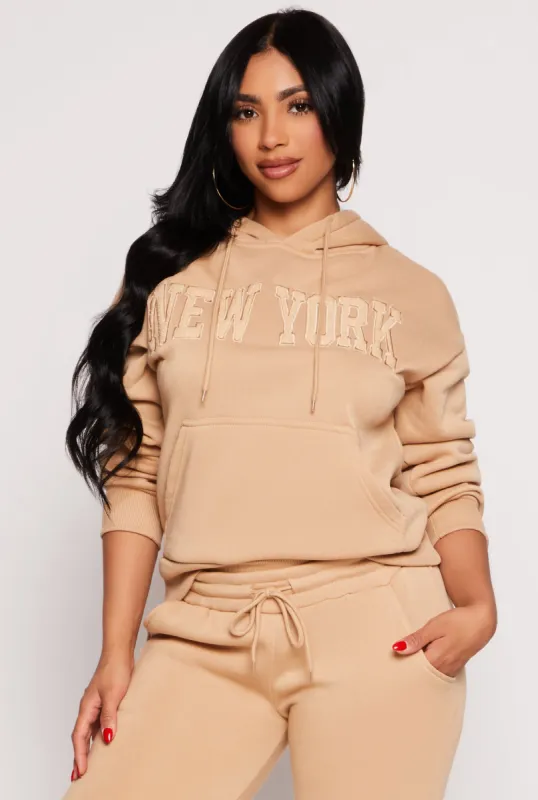 Fleece New York Pullover Hoodie sold by Rainbow