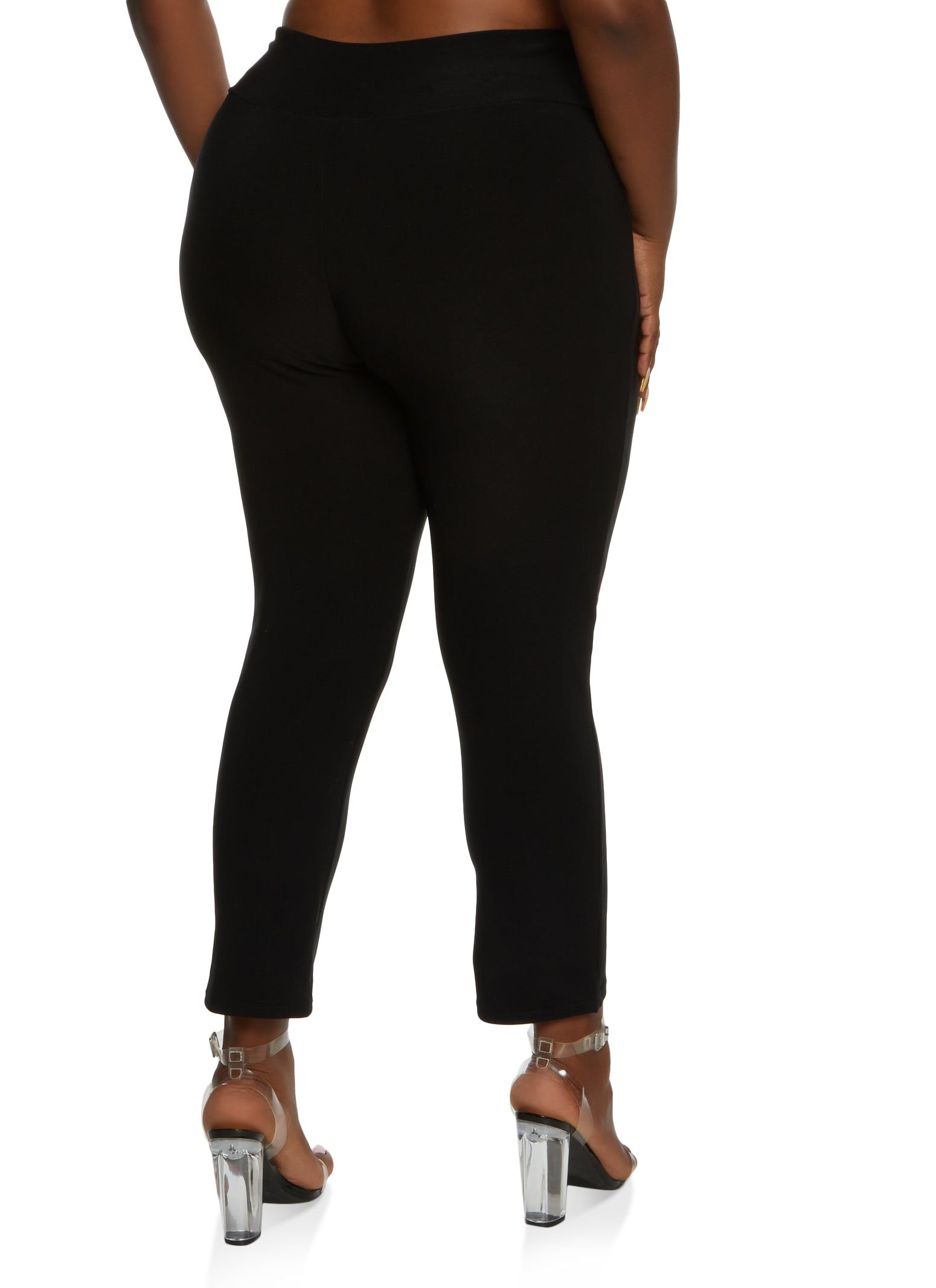 Plus Size Scuba Triple Button Detail Pants sold by Rainbow product image thumbnail 2