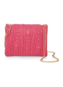 Faux Leather Quilted Chain Strap Crossbody Bag sold by Rainbow