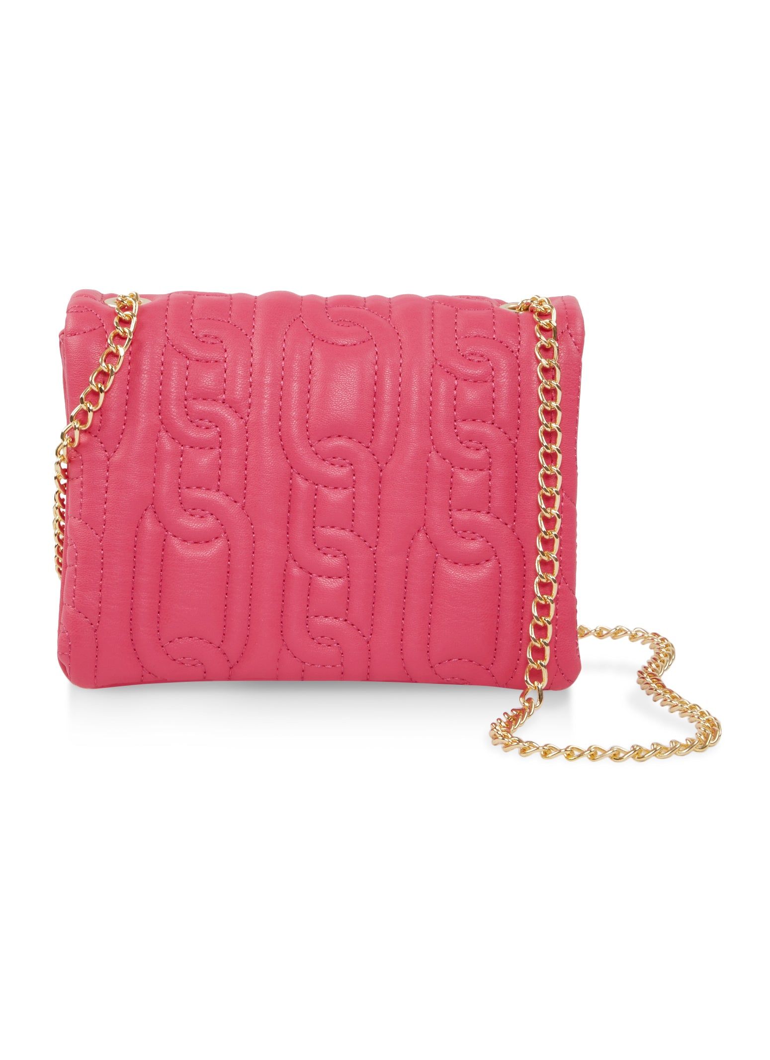 Faux Leather Quilted Chain Strap Crossbody Bag sold by Rainbow product image thumbnail 2