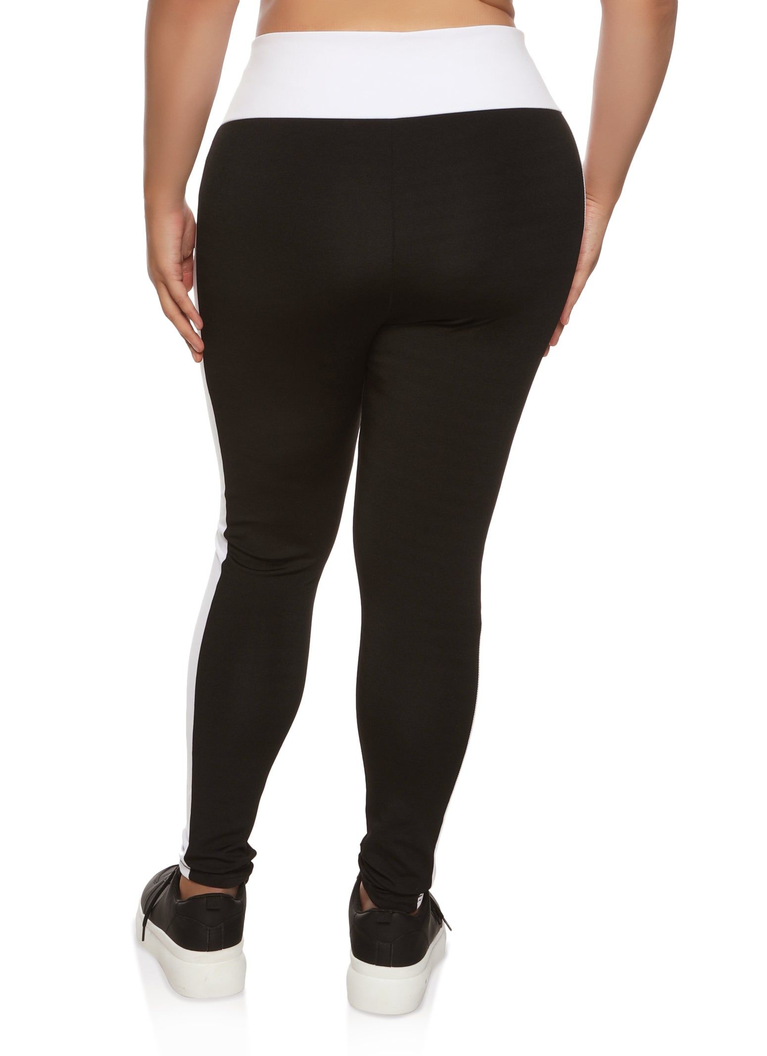 Plus Size Color Block High Waisted Leggings sold by Rainbow product image thumbnail 2