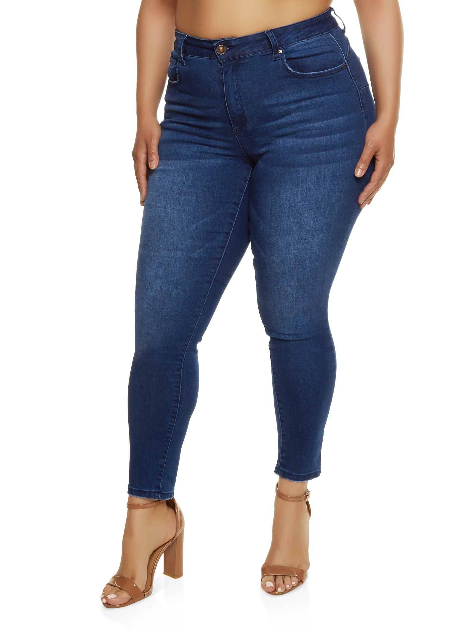 Plus Size WAX High Waist Push Up Skinny Jeans sold by Rainbow