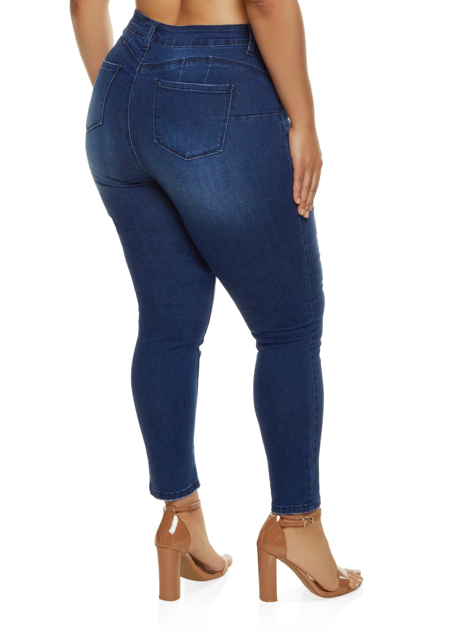 Plus Size WAX High Waist Push Up Skinny Jeans sold by Rainbow product image thumbnail 2