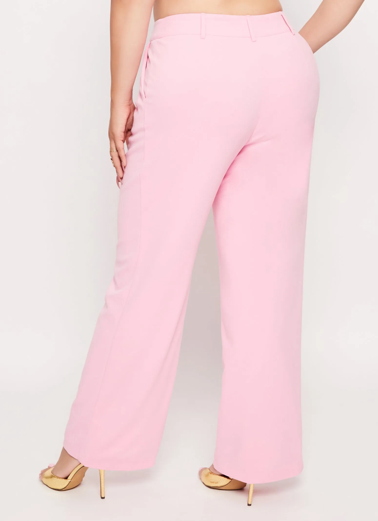 Plus Size Crepe Knit Wide Leg Dress Pants sold by Rainbow product image thumbnail 3