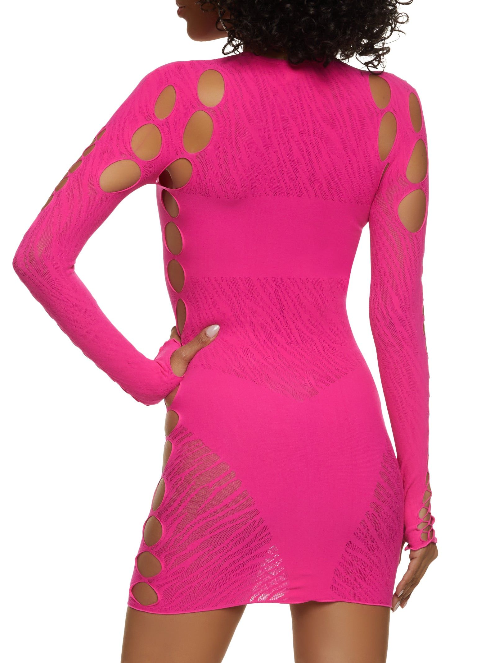 Seamless Rhinestone Cut Out Mini Dress sold by Rainbow product image thumbnail 3