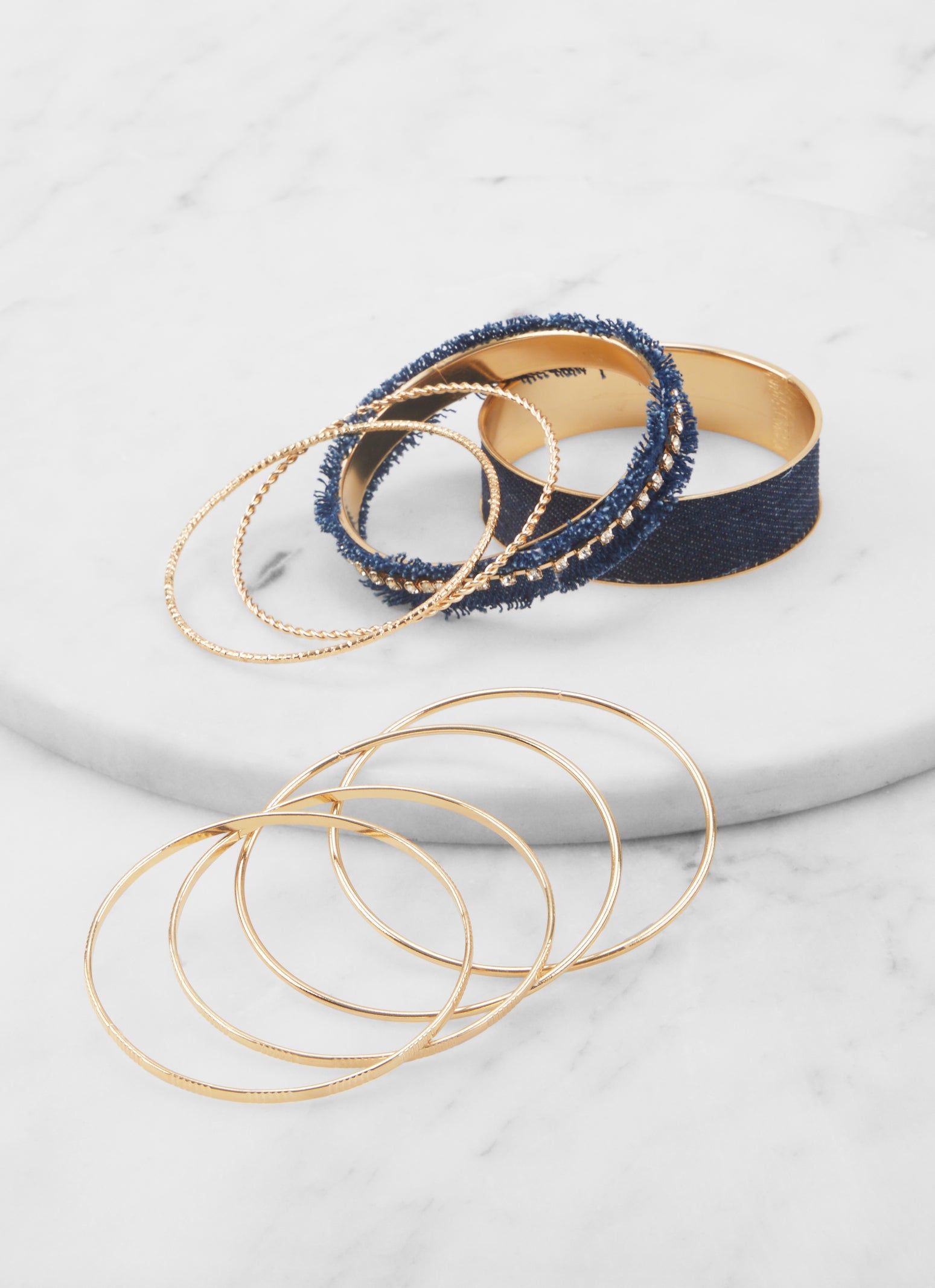 Set of 8 Assorted Denim Bangles sold by Rainbow product image thumbnail 2