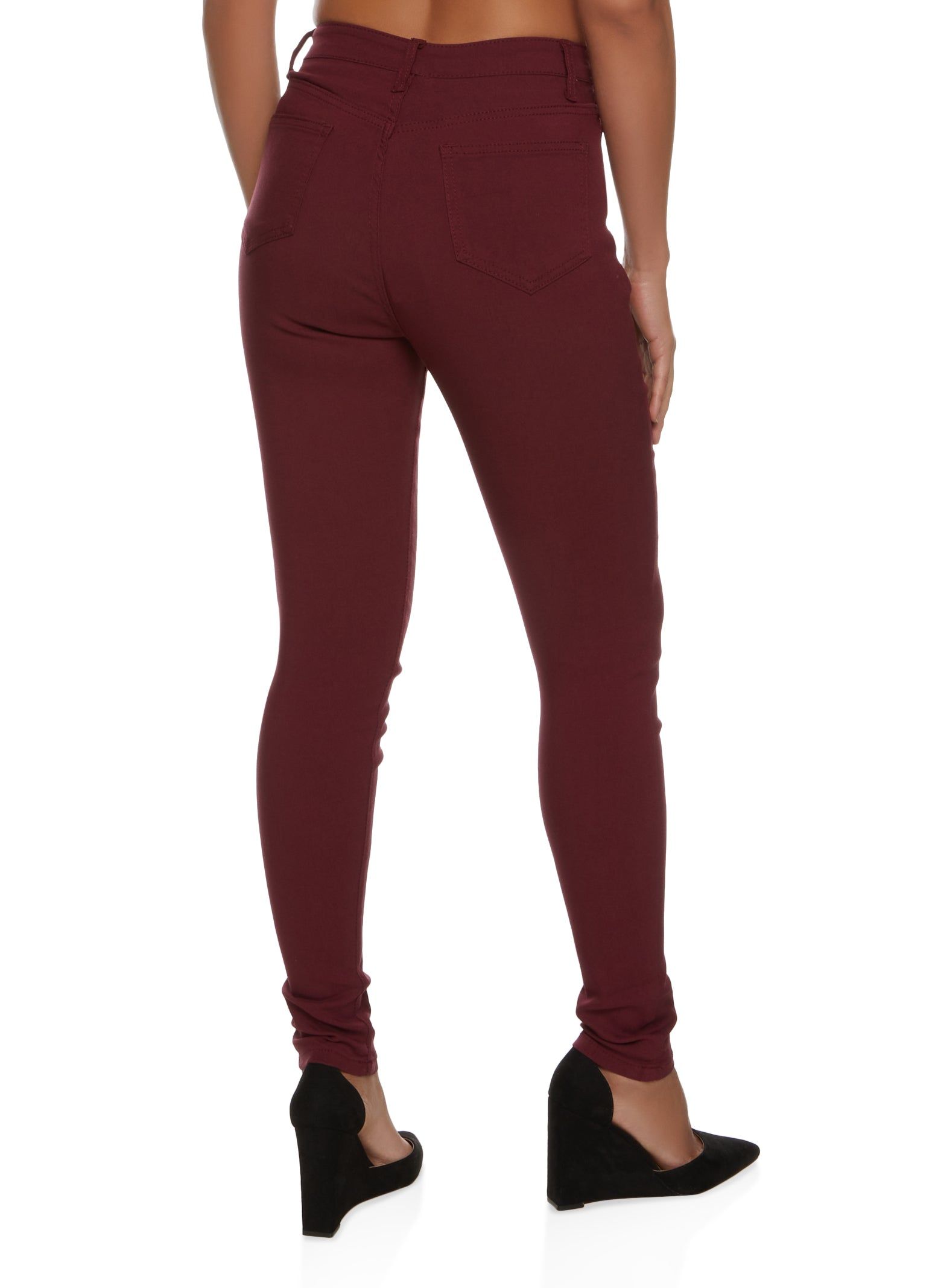 Solid High Waist Skinny Jeans sold by Rainbow product image thumbnail 2