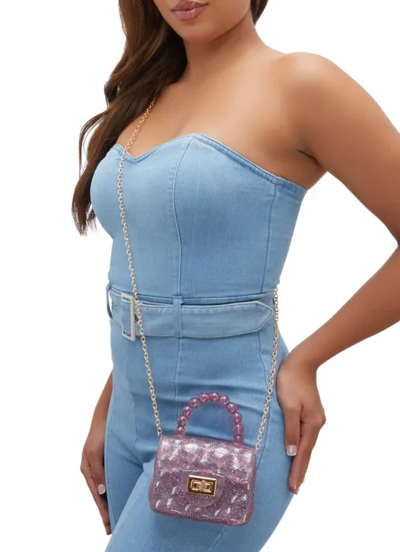 Jelly Glitter Mini Crossbody Bag sold by Rainbow