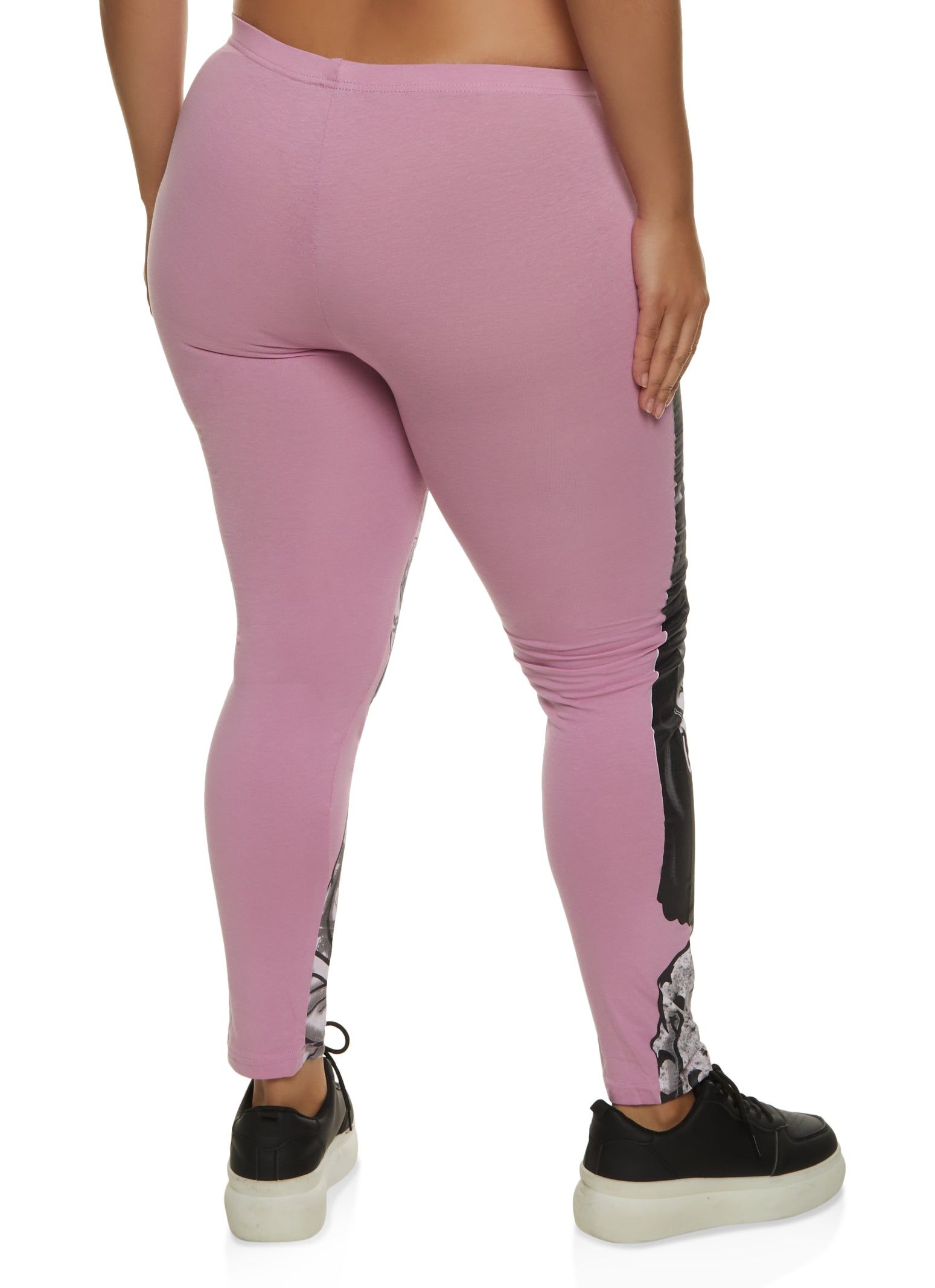 Plus Size Face Graphic High Waist Leggings sold by Rainbow product image thumbnail 2