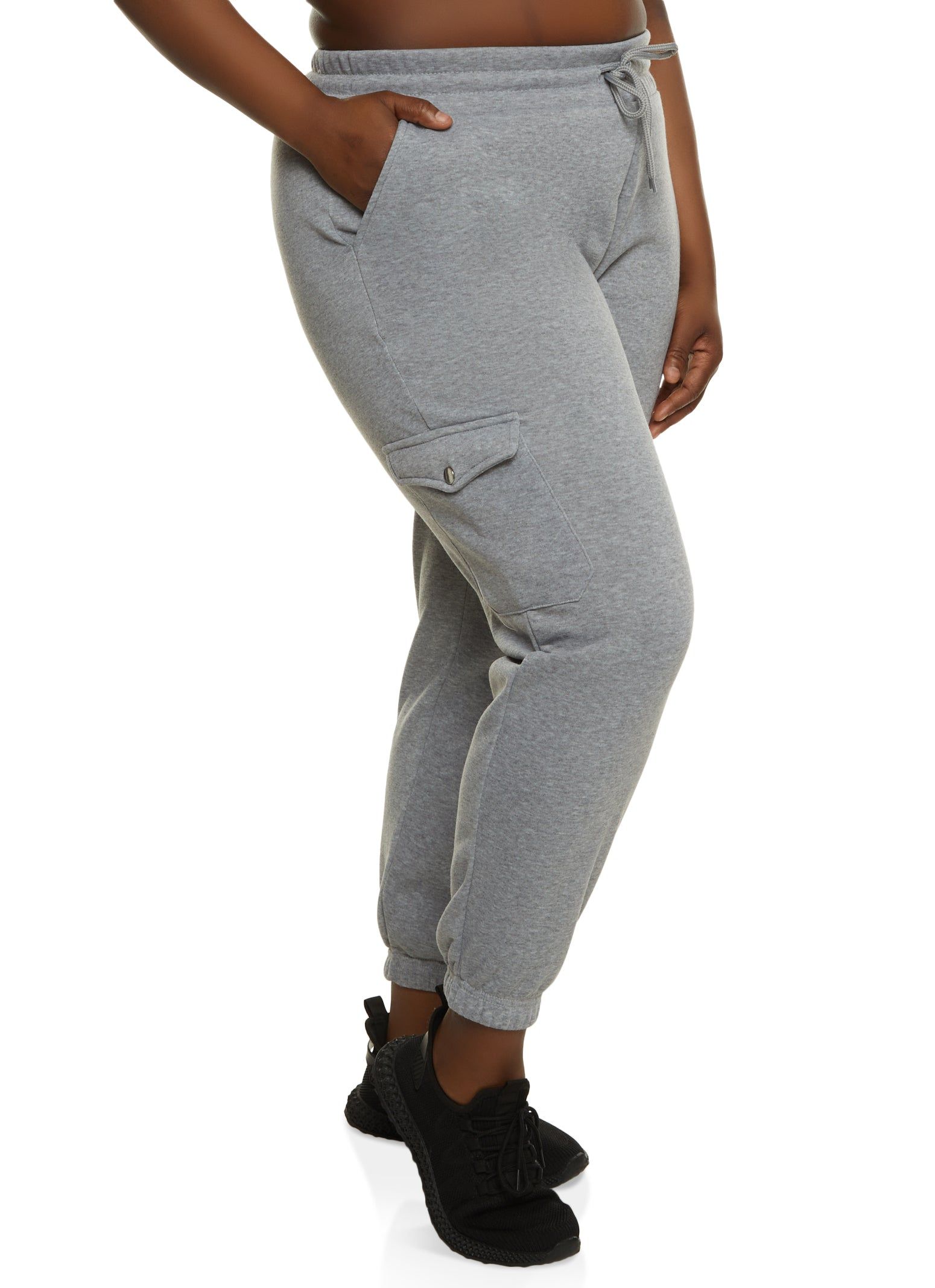 Plus Size Fleece Drawstring Waist Sweatpants sold by Rainbow