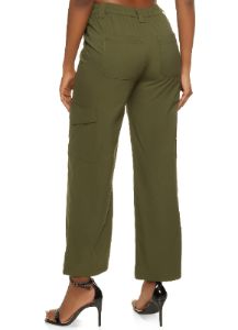 Nylon Wide Leg Cargo Pants sold by Rainbow