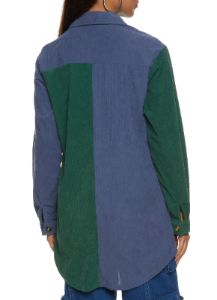 Corduroy Button Front Tunic Shirt sold by Rainbow