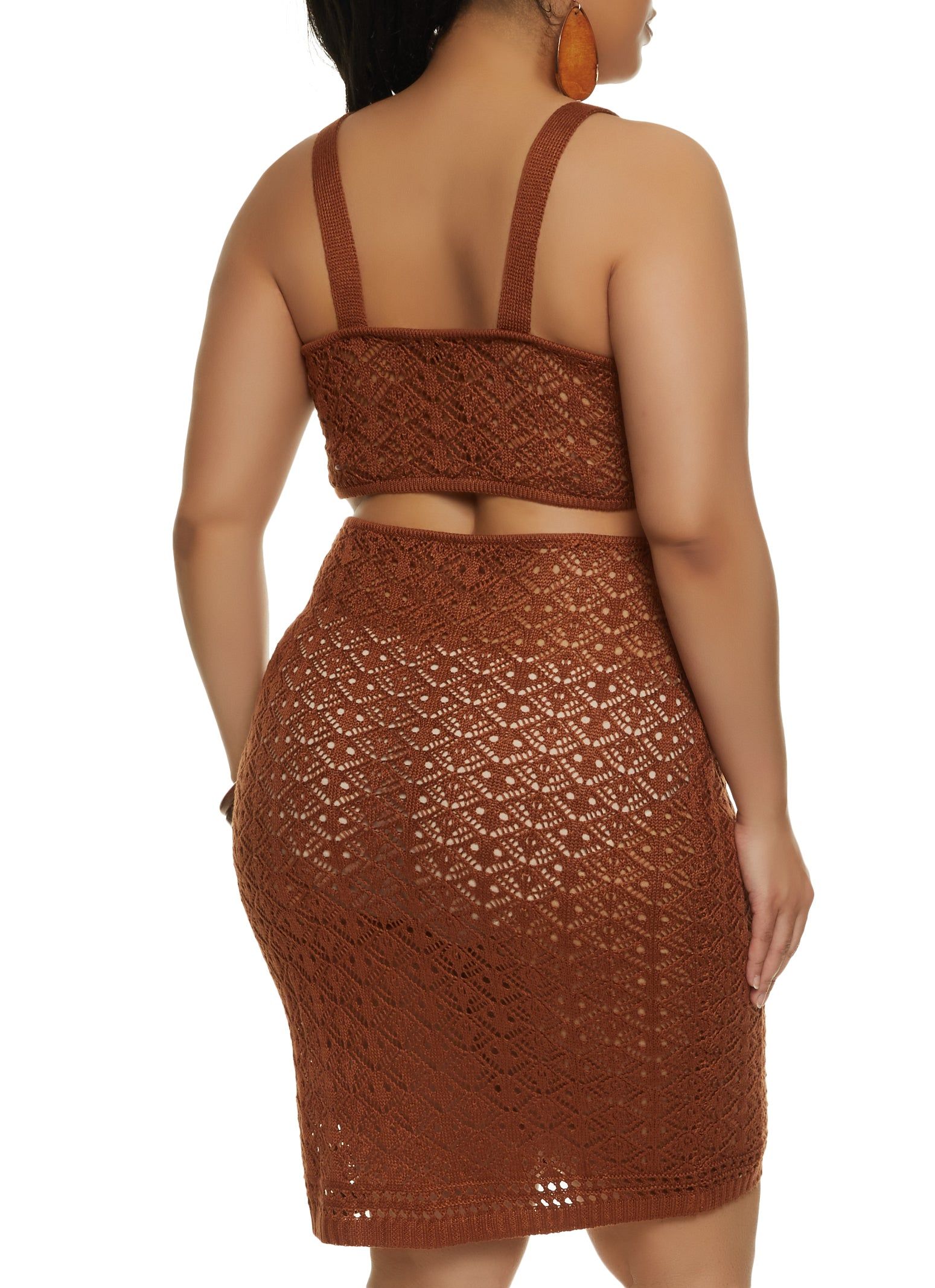Plus Size Keyhole Cut Out Knit Dress sold by Rainbow product image thumbnail 3