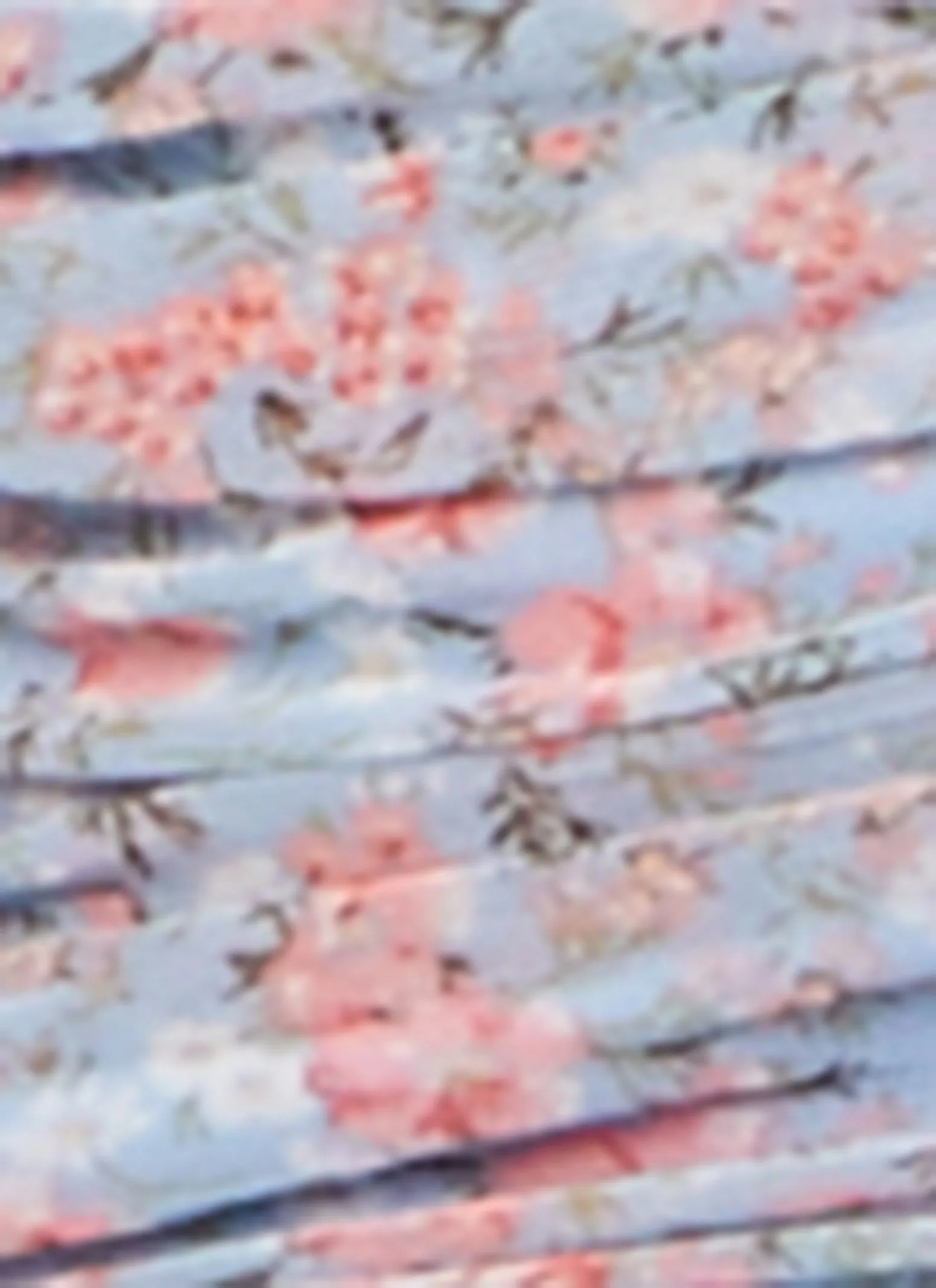 Mesh Floral Print Ruched Peasant Dress sold by Rainbow product image thumbnail 4