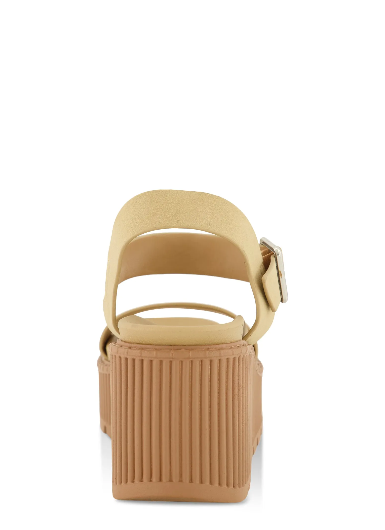 Buckle Strap Platform Wedge Sandals sold by Rainbow product image thumbnail 3