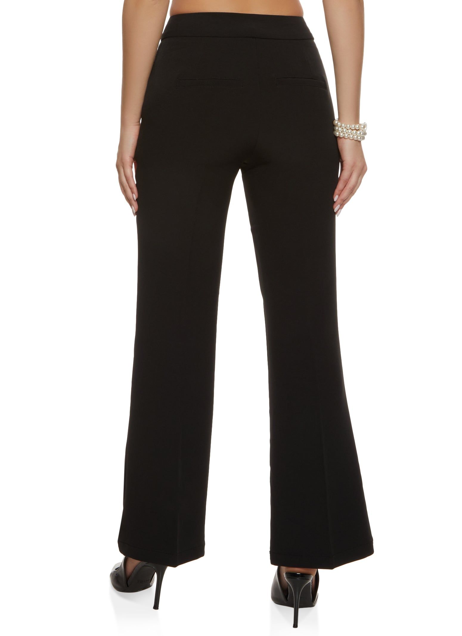 Crepe Knit High Waist Wide Leg Dress Pants sold by Rainbow product image thumbnail 2