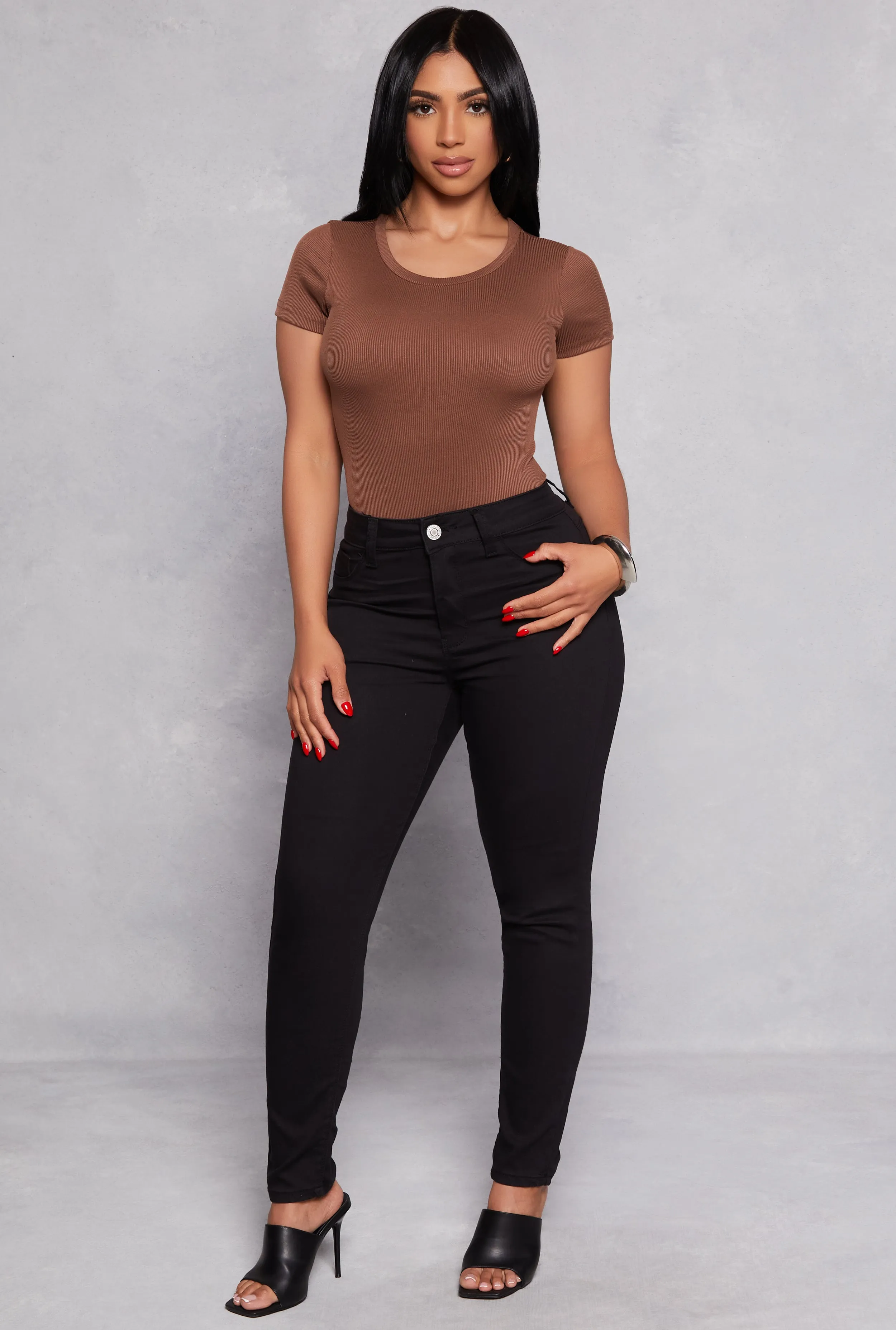 Daisy Basic Crew Neck Short Sleeve Bodysuit sold by Rainbow product image thumbnail 2