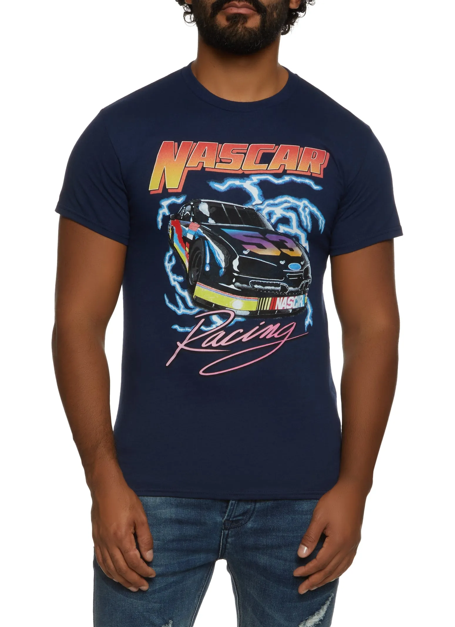 Mens Nascar Racing T Shirt sold by Rainbow