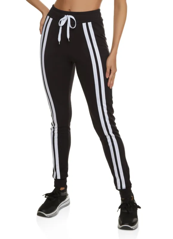 Varsity Stripe Detail Joggers sold by Rainbow