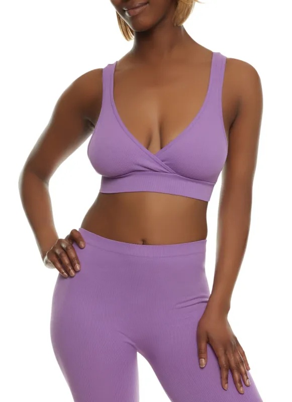 Rib Knit Seamless Sports Bra sold by Rainbow