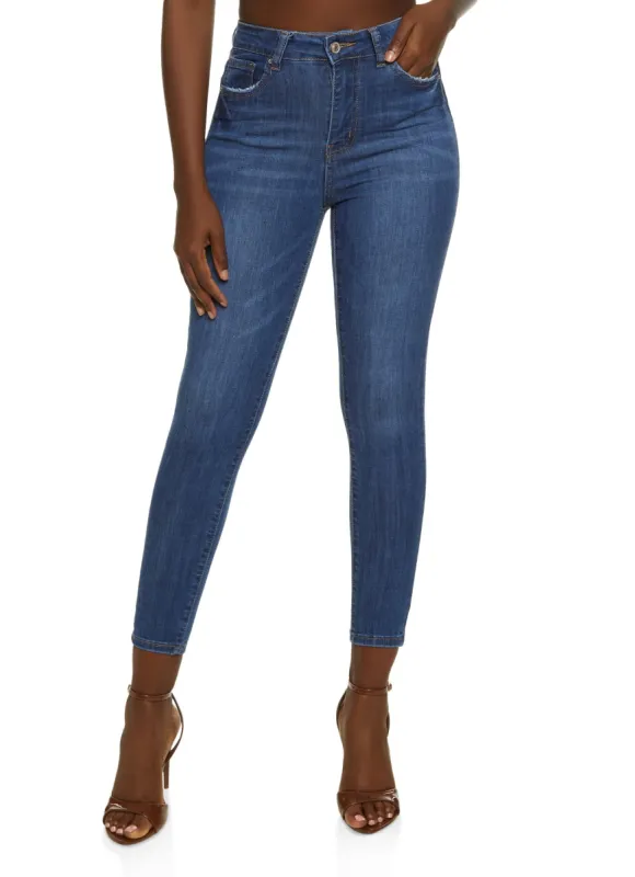 WAX Solid Ankle Skinny Jeans sold by Rainbow