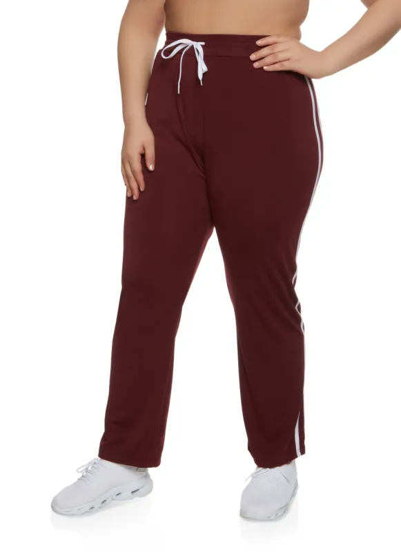 Plus Size Varsity Striped Track Pants sold by Rainbow