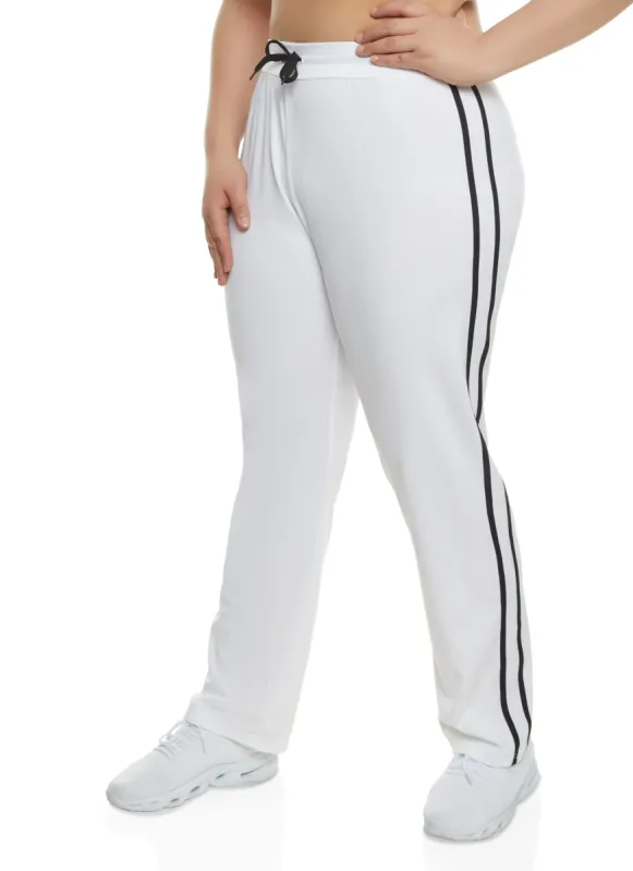 Plus Size Varsity Striped Track Pants sold by Rainbow