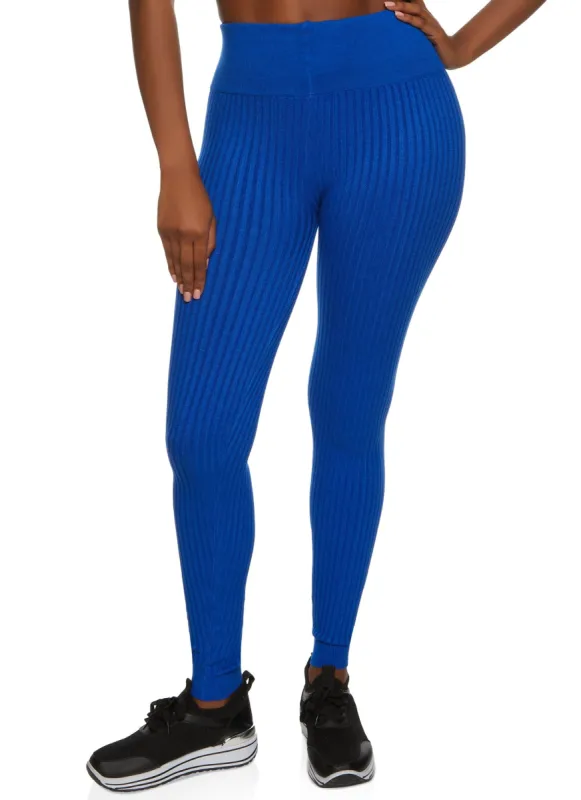 Ribbed High Waisted Leggings sold by Rainbow