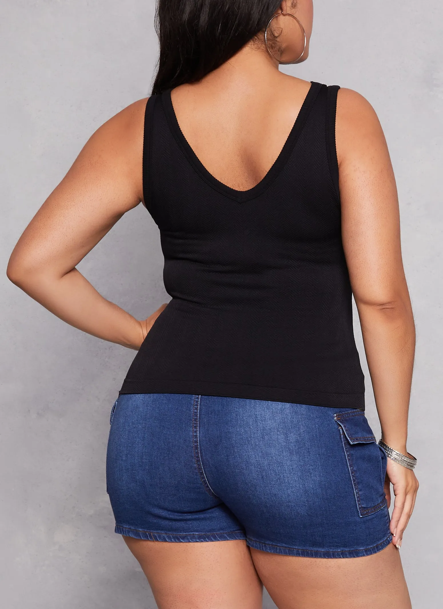 Plus Size Scoop Back Tank Top sold by Rainbow product image thumbnail 3