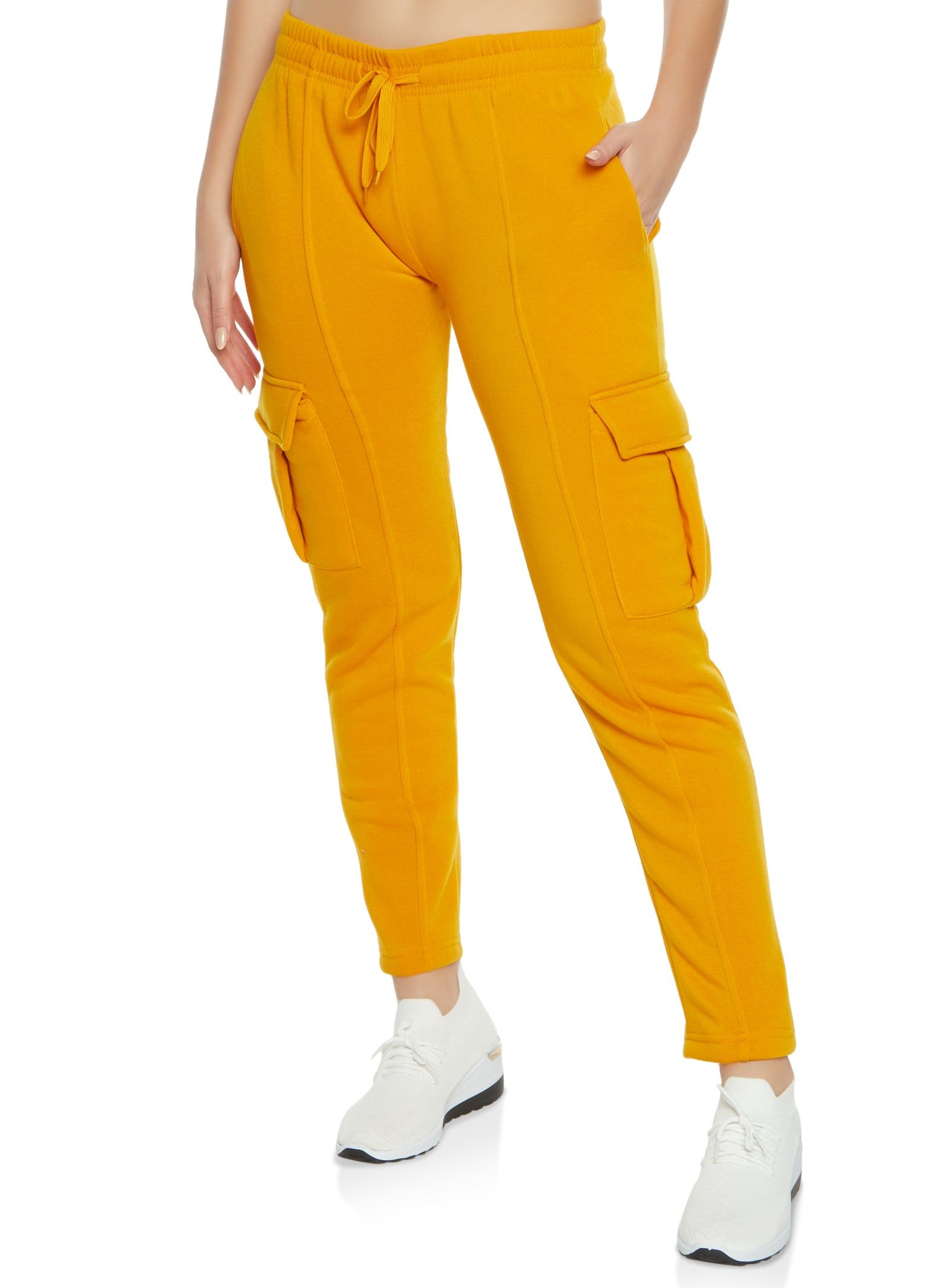 Solid Cargo Pocket Pintuck Joggers sold by Rainbow