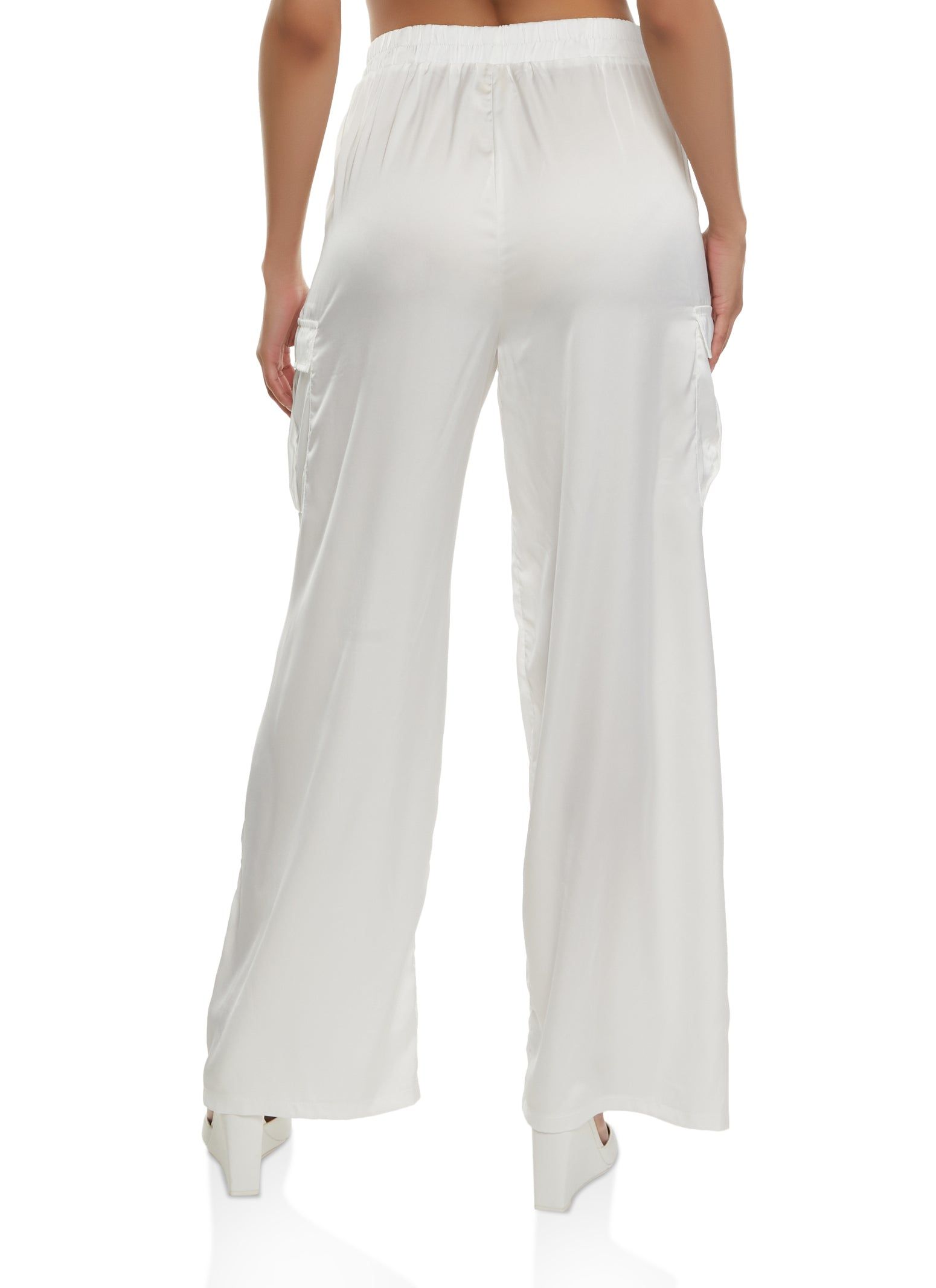 Satin Cargo Pocket Wide Leg Pants sold by Rainbow product image thumbnail 2