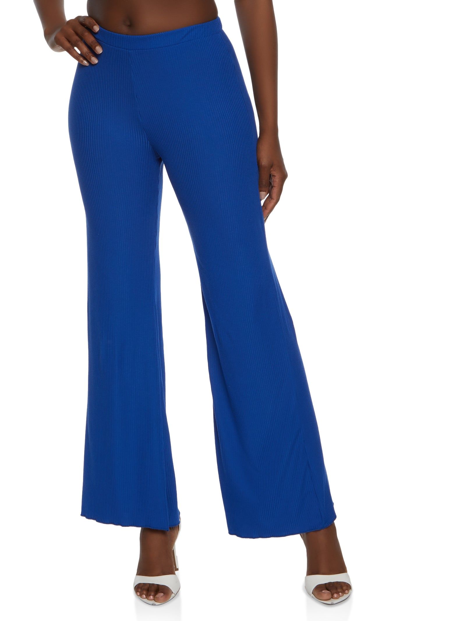 Solid Ribbed Flare Pants sold by Rainbow product image thumbnail 2
