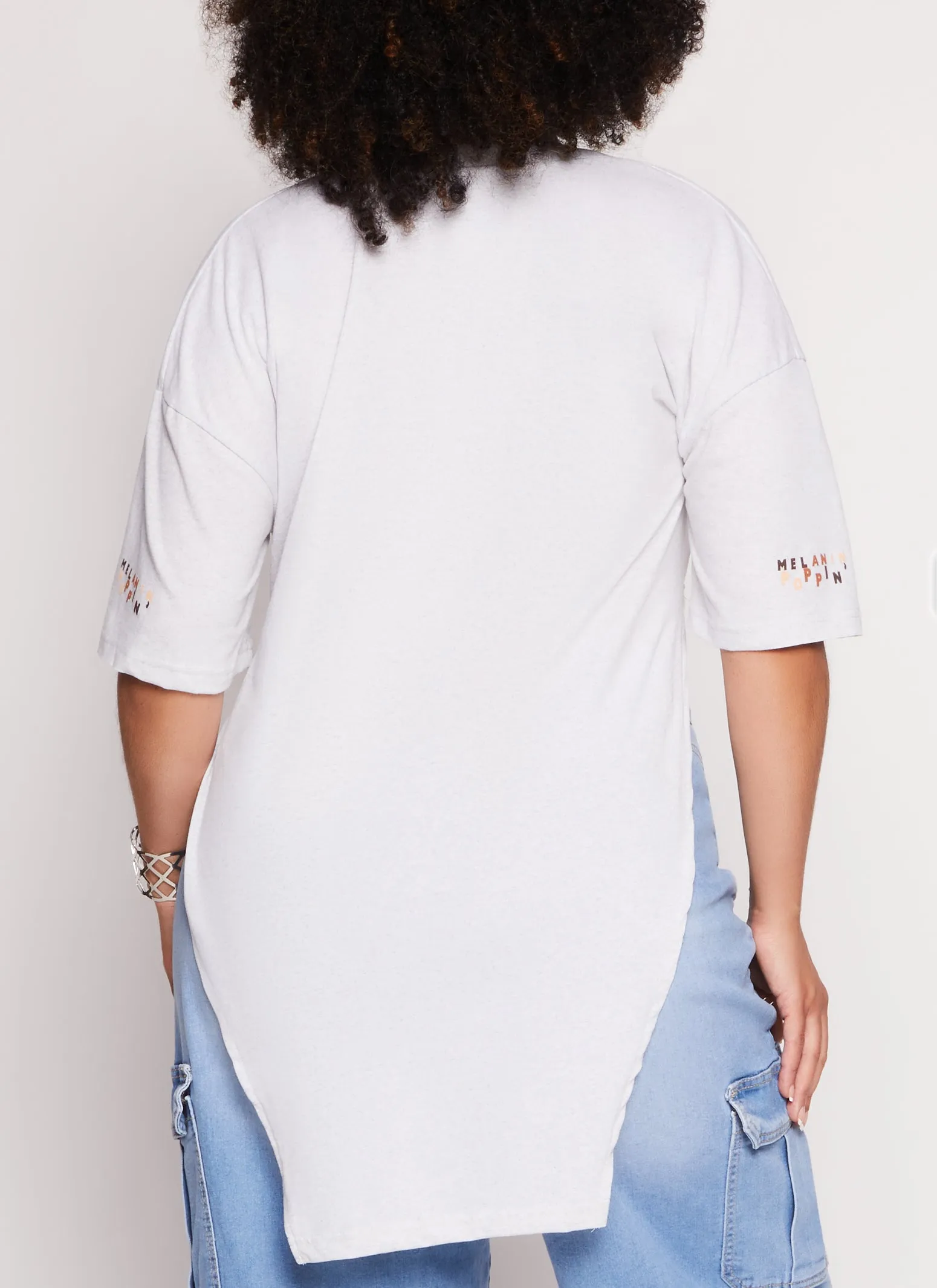 Plus Size Melanin Poppin Hanky Hem Graphic Tee sold by Rainbow product image thumbnail 3