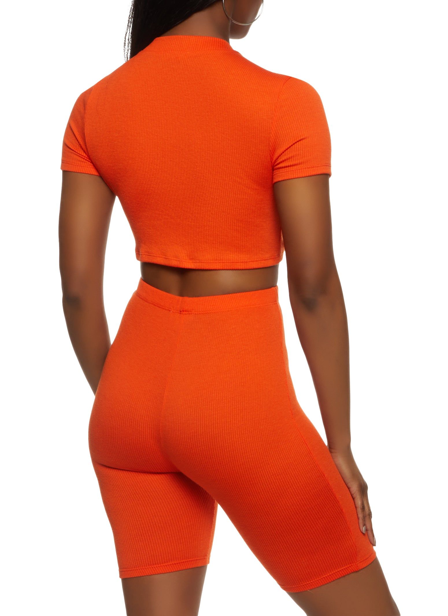 Bow Short Sleeve Crop Top and Biker Shorts sold by Rainbow product image thumbnail 2