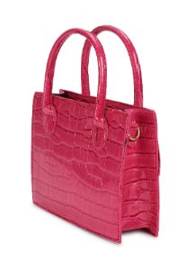 Faux Croc Leather Convertible Mini Handbag sold by Rainbow